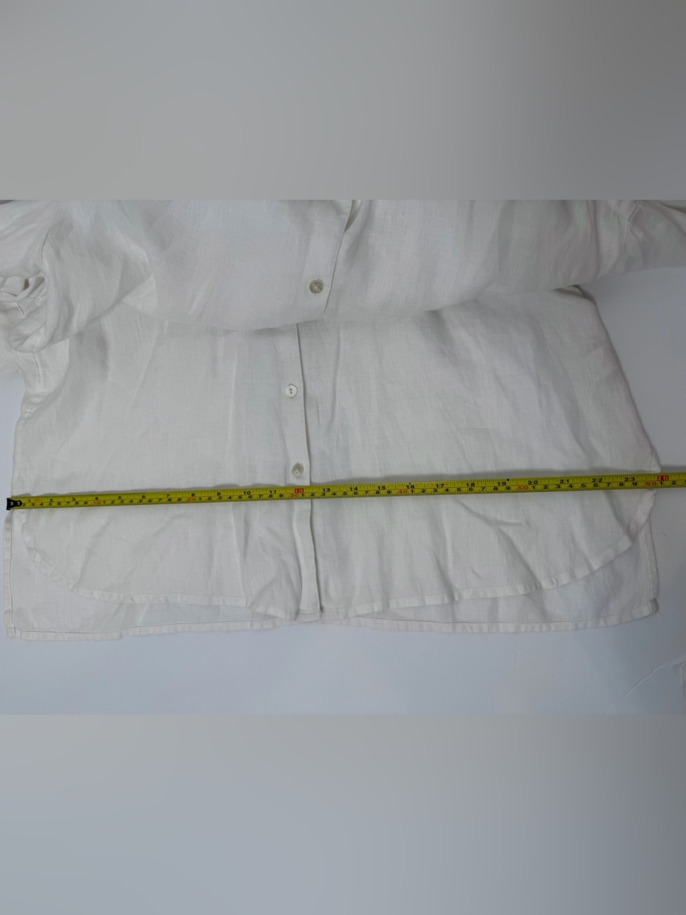 J. Jill White Love 100% Linen Button-Up Long Sleeve Shirt | Size M lagenlook - Picture 12 of 13